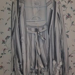 TORRID Black/White Striped Suit-Lowest price